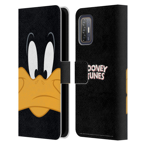 Looney Tunes Full Face Daffy Duck Leather Book Wallet Case Cover For HTC Desire 21 Pro 5G