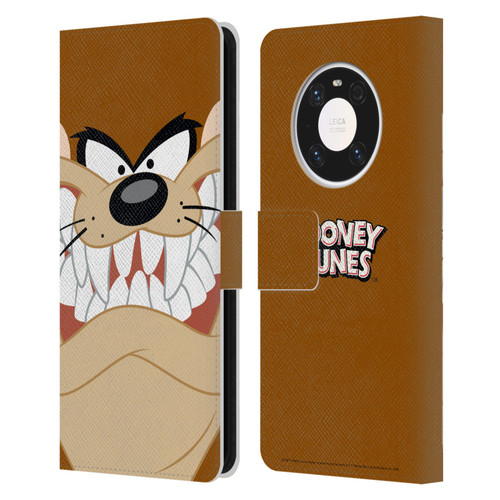 Looney Tunes Full Face Tasmanian Devil Leather Book Wallet Case Cover For Huawei Mate 40 Pro 5G