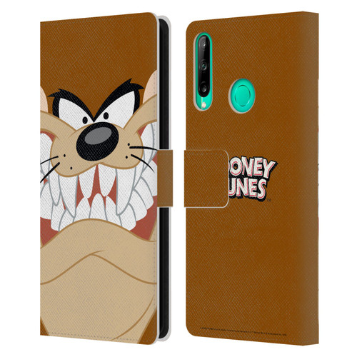 Looney Tunes Full Face Tasmanian Devil Leather Book Wallet Case Cover For Huawei P40 lite E