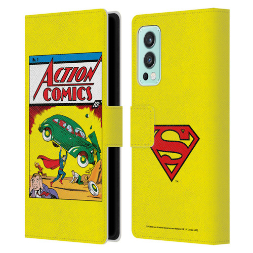 Superman DC Comics Famous Comic Book Covers Action Comics 1 Leather Book Wallet Case Cover For OnePlus Nord 2 5G