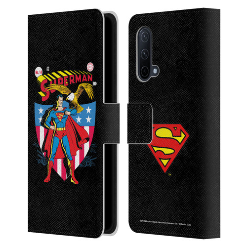 Superman DC Comics Famous Comic Book Covers Number 14 Leather Book Wallet Case Cover For OnePlus Nord CE 5G
