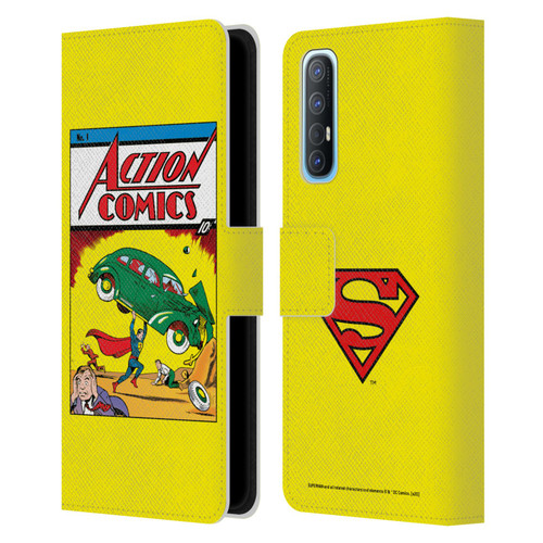Superman DC Comics Famous Comic Book Covers Action Comics 1 Leather Book Wallet Case Cover For OPPO Find X2 Neo 5G