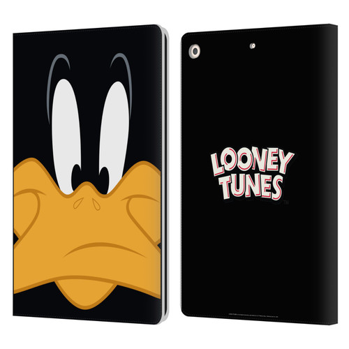 Looney Tunes Full Face Daffy Duck Leather Book Wallet Case Cover For Apple iPad 10.2 2019/2020/2021
