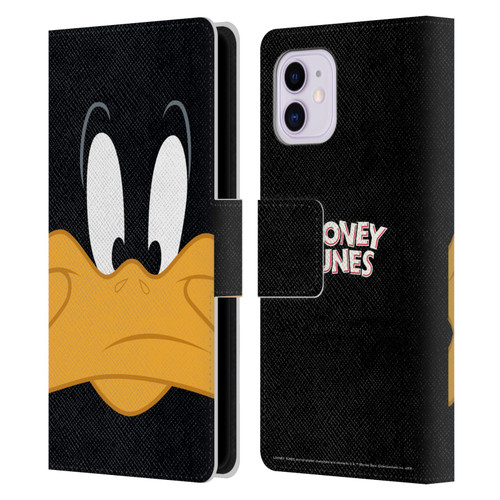 Looney Tunes Full Face Daffy Duck Leather Book Wallet Case Cover For Apple iPhone 11