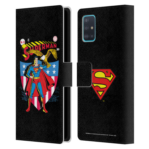 Superman DC Comics Famous Comic Book Covers Number 14 Leather Book Wallet Case Cover For Samsung Galaxy A51 (2019)