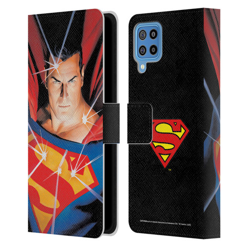 Superman DC Comics Famous Comic Book Covers Alex Ross Mythology Leather Book Wallet Case Cover For Samsung Galaxy F22 (2021)