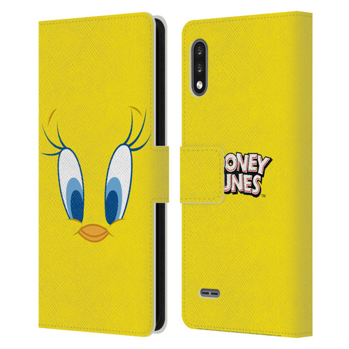 Looney Tunes Full Face Tweety Leather Book Wallet Case Cover For LG K22