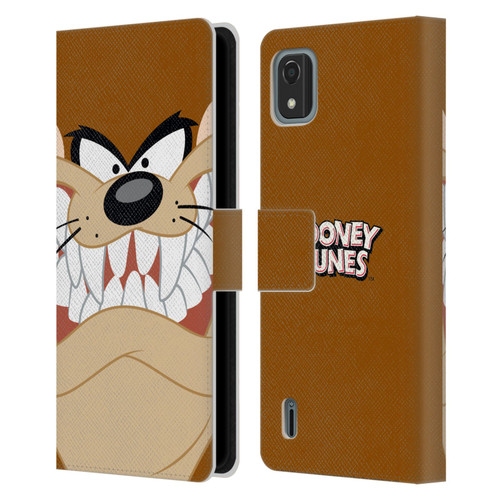Looney Tunes Full Face Tasmanian Devil Leather Book Wallet Case Cover For Nokia C2 2nd Edition