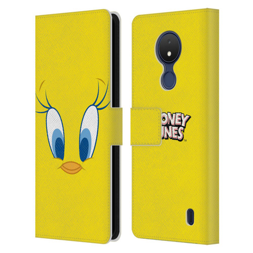 Looney Tunes Full Face Tweety Leather Book Wallet Case Cover For Nokia C21