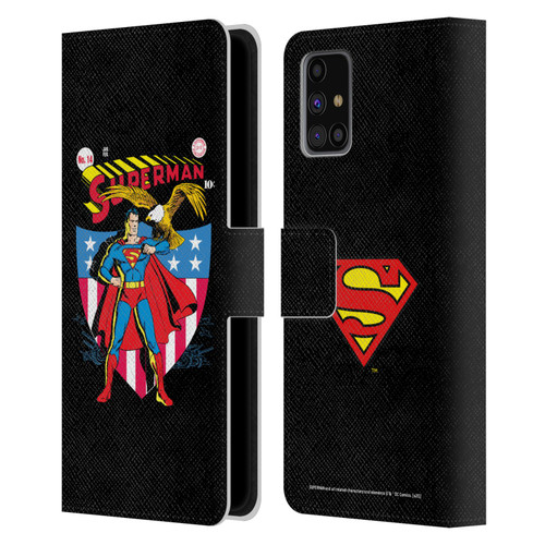 Superman DC Comics Famous Comic Book Covers Number 14 Leather Book Wallet Case Cover For Samsung Galaxy M31s (2020)
