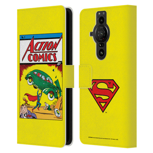 Superman DC Comics Famous Comic Book Covers Action Comics 1 Leather Book Wallet Case Cover For Sony Xperia Pro-I