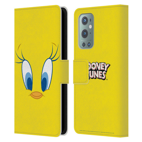 Looney Tunes Full Face Tweety Leather Book Wallet Case Cover For OnePlus 9