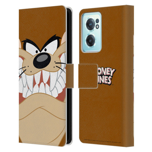 Looney Tunes Full Face Tasmanian Devil Leather Book Wallet Case Cover For OnePlus Nord CE 2 5G