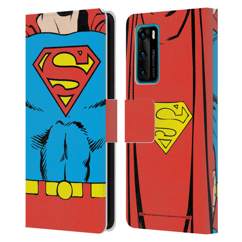 Superman DC Comics Logos Classic Costume Leather Book Wallet Case Cover For Huawei P40 5G