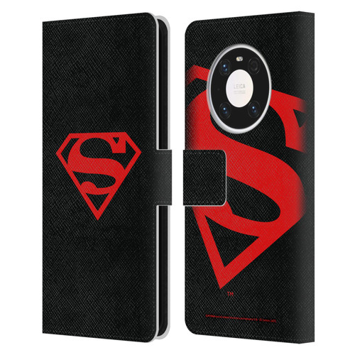 Superman DC Comics Logos Black And Red Leather Book Wallet Case Cover For Huawei Mate 40 Pro 5G