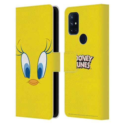 Looney Tunes Full Face Tweety Leather Book Wallet Case Cover For OnePlus Nord N10 5G