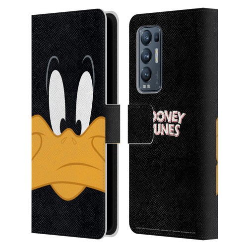 Looney Tunes Full Face Daffy Duck Leather Book Wallet Case Cover For OPPO Find X3 Neo / Reno5 Pro+ 5G