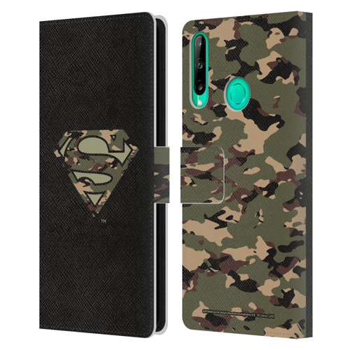 Superman DC Comics Logos Camouflage Leather Book Wallet Case Cover For Huawei P40 lite E