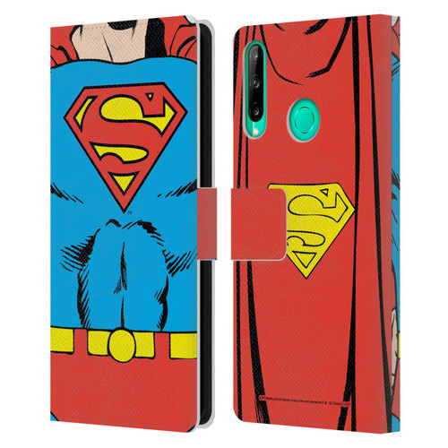 Superman DC Comics Logos Classic Costume Leather Book Wallet Case Cover For Huawei P40 lite E