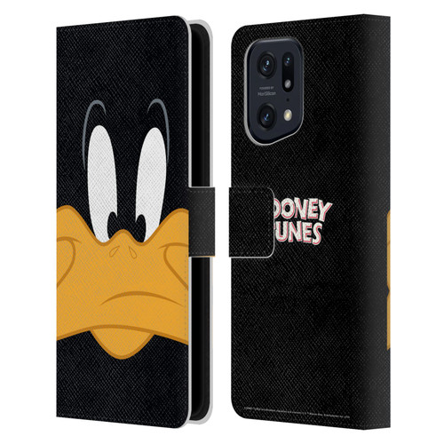 Looney Tunes Full Face Daffy Duck Leather Book Wallet Case Cover For OPPO Find X5 Pro