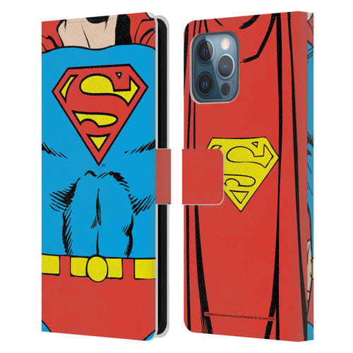 Superman DC Comics Logos Classic Costume Leather Book Wallet Case Cover For Apple iPhone 12 Pro Max