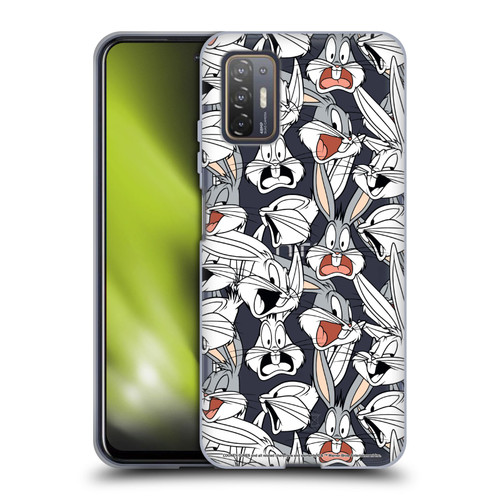 Looney Tunes Patterns Bugs Bunny Soft Gel Case for HTC Desire 21 Pro 5G