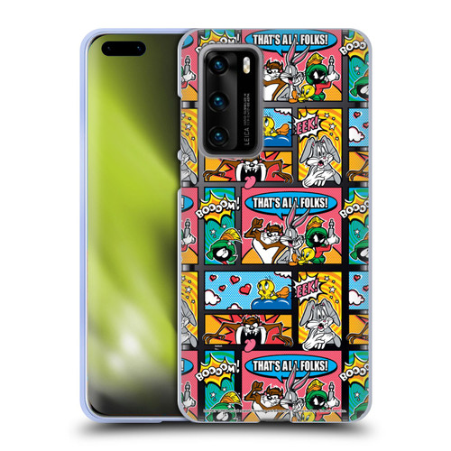 Looney Tunes Patterns Comics Soft Gel Case for Huawei P40 5G