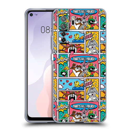 Looney Tunes Patterns Comics Soft Gel Case for Huawei Nova 7 SE/P40 Lite 5G
