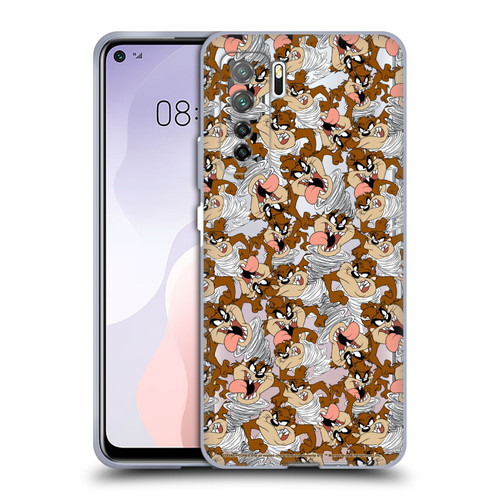 Looney Tunes Patterns Tasmanian Devil Soft Gel Case for Huawei Nova 7 SE/P40 Lite 5G