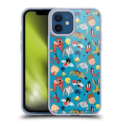 Looney Tunes Patterns Head Shots Soft Gel Case for Apple iPhone 12 / iPhone 12 Pro
