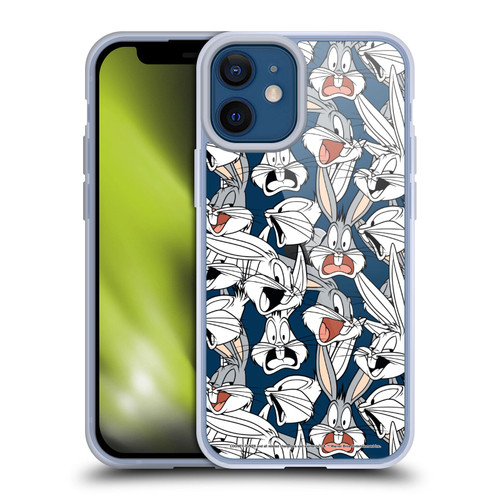 Looney Tunes Patterns Bugs Bunny Soft Gel Case for Apple iPhone 12 Mini