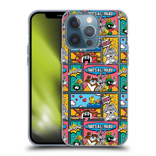 Looney Tunes Patterns Comics Soft Gel Case for Apple iPhone 13 Pro
