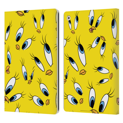 Looney Tunes Patterns Tweety Leather Book Wallet Case Cover For Apple iPad 10.2 2019/2020/2021