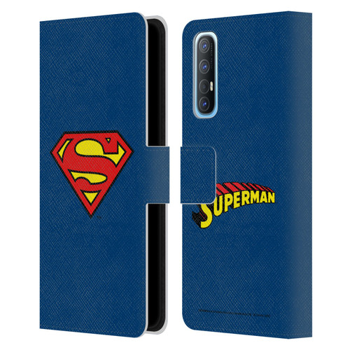 Superman DC Comics Logos Classic Leather Book Wallet Case Cover For OPPO Find X2 Neo 5G