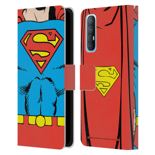 Superman DC Comics Logos Classic Costume Leather Book Wallet Case Cover For OPPO Find X2 Neo 5G