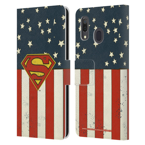 Superman DC Comics Logos U.S. Flag Leather Book Wallet Case Cover For Samsung Galaxy A33 5G (2022)
