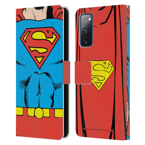 Superman DC Comics Logos Classic Costume Leather Book Wallet Case Cover For Samsung Galaxy S20 FE / 5G
