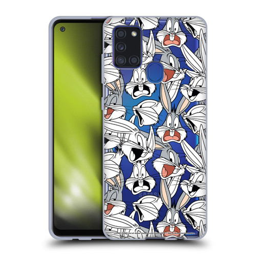 Looney Tunes Patterns Bugs Bunny Soft Gel Case for Samsung Galaxy A21s (2020)