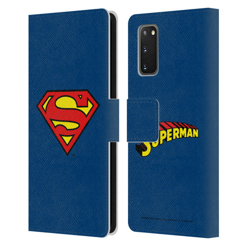 Superman DC Comics Logos Classic Leather Book Wallet Case Cover For Samsung Galaxy S20 / S20 5G