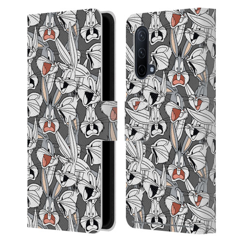 Looney Tunes Patterns Bugs Bunny Leather Book Wallet Case Cover For OnePlus Nord CE 5G