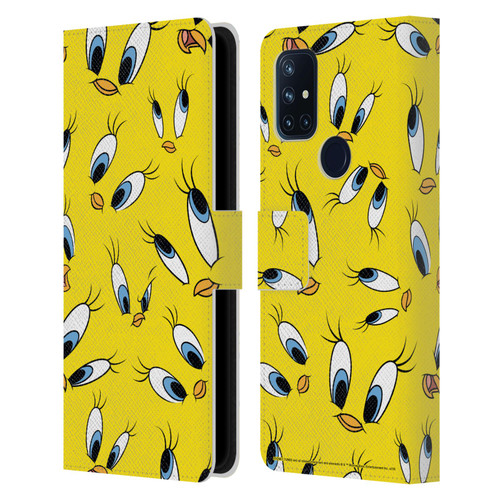 Looney Tunes Patterns Tweety Leather Book Wallet Case Cover For OnePlus Nord N10 5G