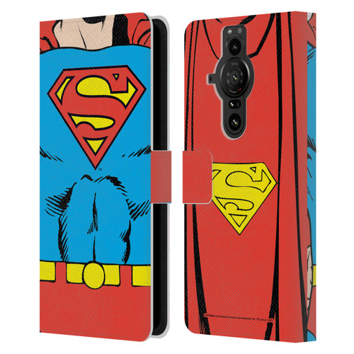 Superman DC Comics Logos Classic Costume Leather Book Wallet Case Cover For Sony Xperia Pro-I