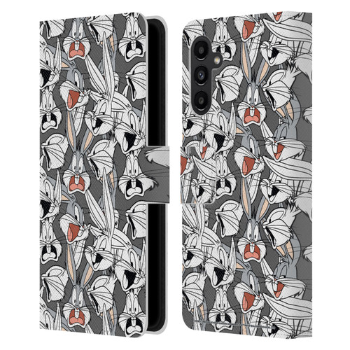 Looney Tunes Patterns Bugs Bunny Leather Book Wallet Case Cover For Samsung Galaxy A13 5G (2021)