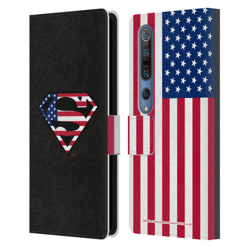 Superman DC Comics Logos U.S. Flag 2 Leather Book Wallet Case Cover For Xiaomi Mi 10 5G / Mi 10 Pro 5G