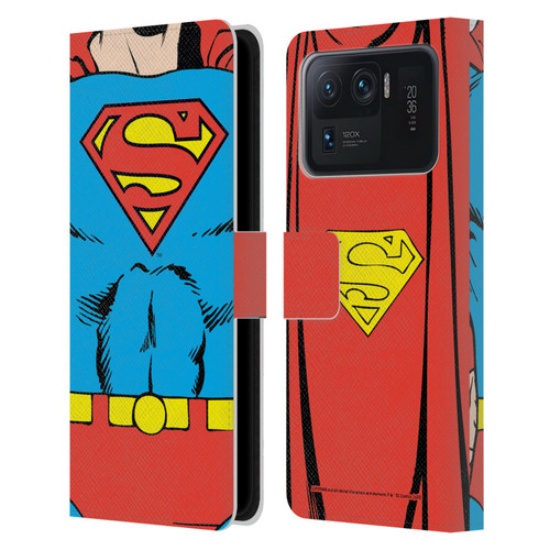 Superman DC Comics Logos Classic Costume Leather Book Wallet Case Cover For Xiaomi Mi 11 Ultra