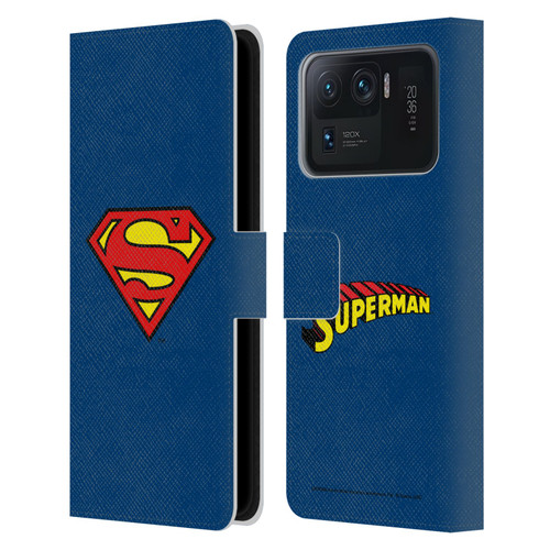 Superman DC Comics Logos Classic Leather Book Wallet Case Cover For Xiaomi Mi 11 Ultra
