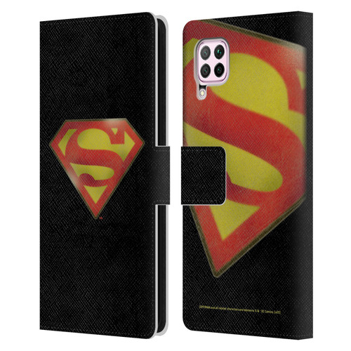 Superman DC Comics Vintage Fashion Logo Leather Book Wallet Case Cover For Huawei Nova 6 SE / P40 Lite