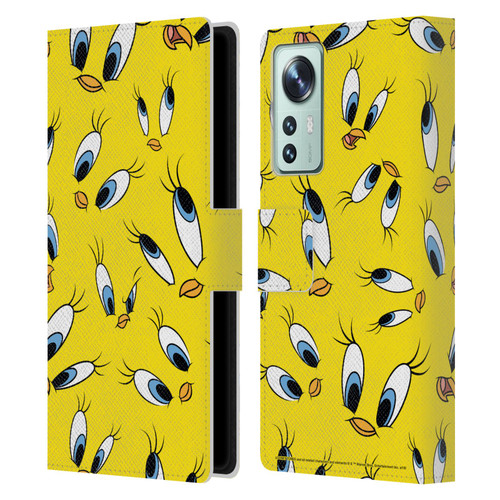 Looney Tunes Patterns Tweety Leather Book Wallet Case Cover For Xiaomi 12