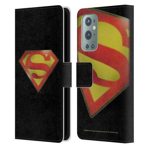 Superman DC Comics Vintage Fashion Logo Leather Book Wallet Case Cover For OnePlus 9