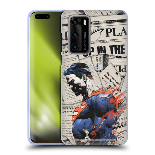 Superman DC Comics 80th Anniversary Newspaper Soft Gel Case for Huawei P40 5G